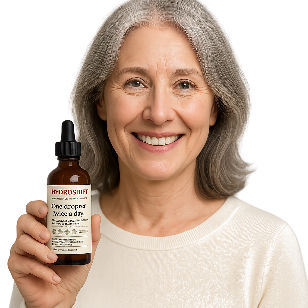 Smiling woman holding softgel