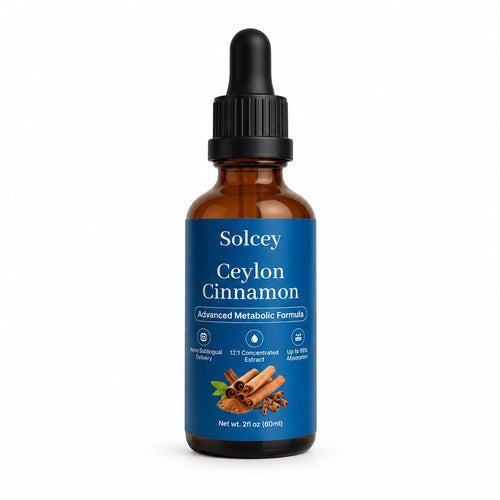 Solcey Ceylon Cinnamon liquid drops, 2 fl oz bottle
